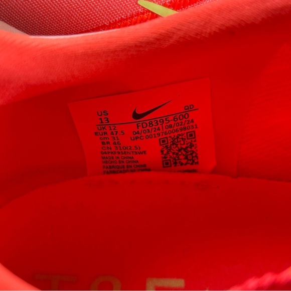 NEW Nike Air Zoom MaxFly 2 Crimson Track Field Spikes fd8395-600 Mens Size 13 - Picture 9 of 11